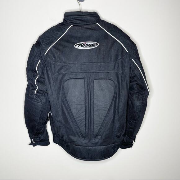 NITRO RACING Men's black padded dura guard motorcycle jacket size small - Picture 3 of 11